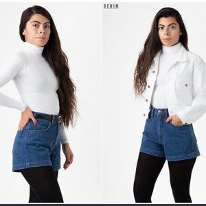 LA Apparel Denim Loose Shorts